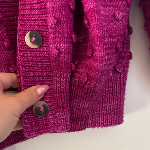 Misha & Puff Popcorn Polo Cardigan in Fuschia SZ 2 - Picture 11 of 11